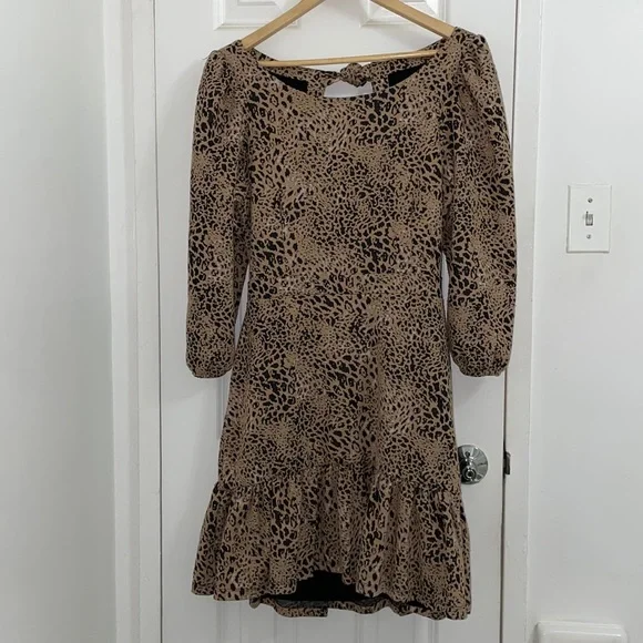 Anthropologie Maeve Knit Cut-Out Mini Dress Size 14 - Picture 3 of 6